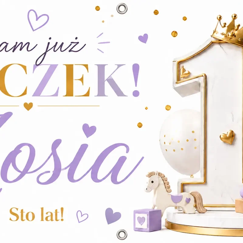Baner na roczek z imieniem