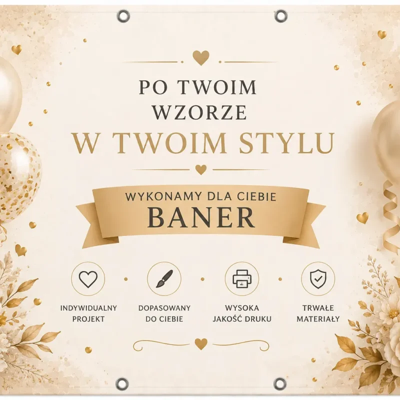 Baner urodzinowy z imieniem po twoim wzorze