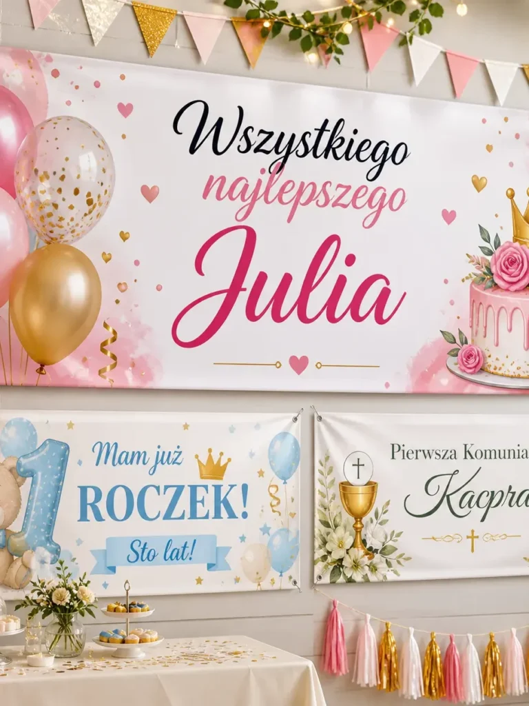 Banery urodzinowe i okolicznościowe
