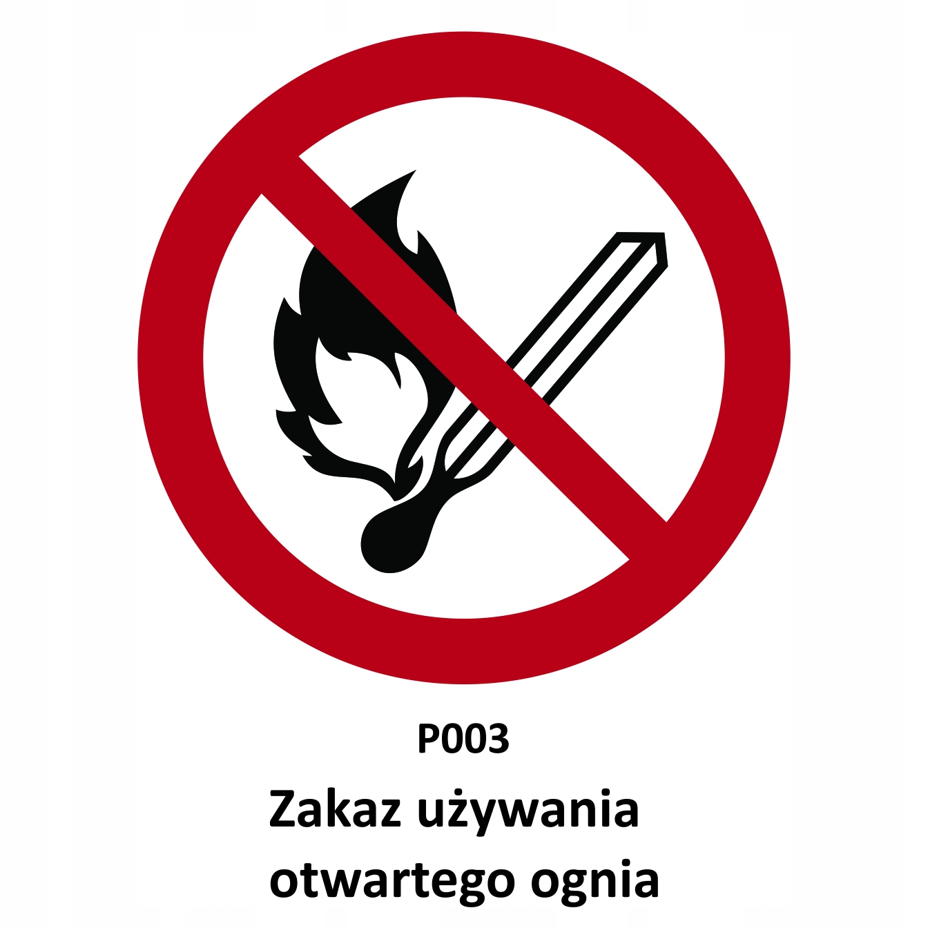 naklejki bhp zakaz uzywania otwartego ognia p003
