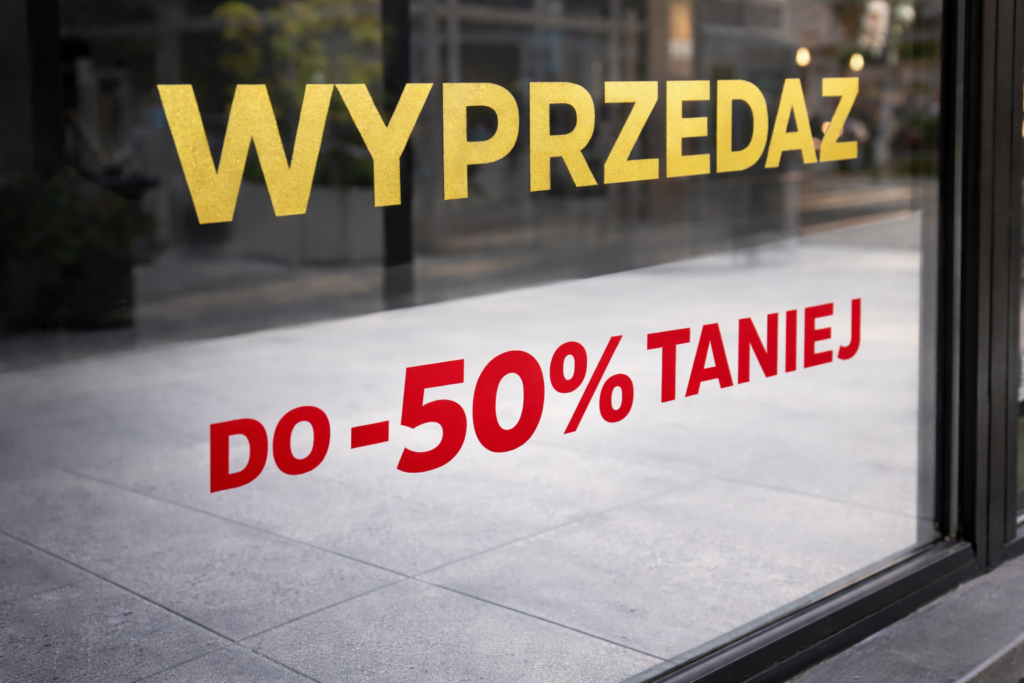 Oklejanie witryn – cena usługi reklamowej
