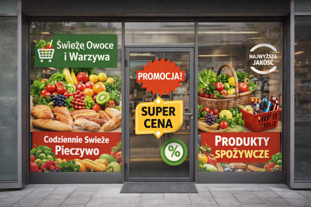 Oklejanie witryn sklepowych