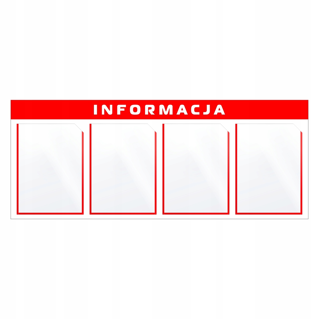 Tablica informacyjna ogłoszeniowa na 4 kartki a4 pcv wisząca na ścianę