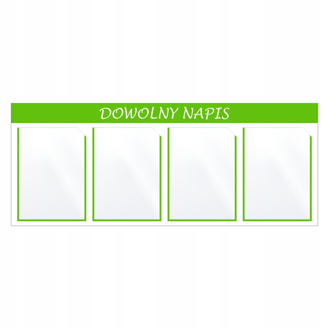 Tablica informacyjna 4×A4 z PCV – widok produktu i cena