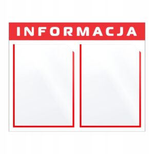 Tablice informacyjne 2 kartki a4