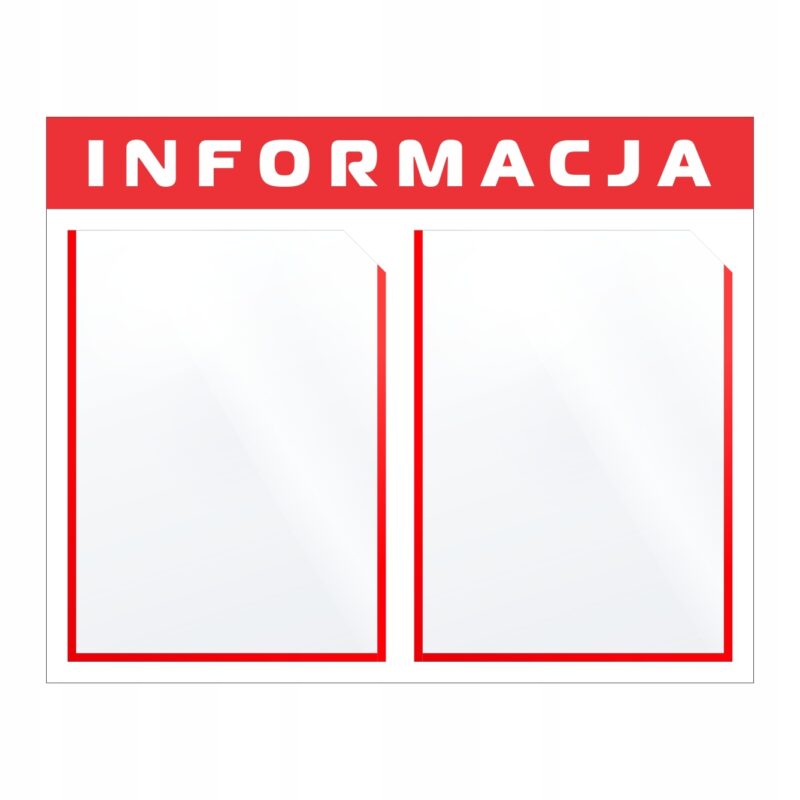 Tablice informacyjne 2 kartki a4