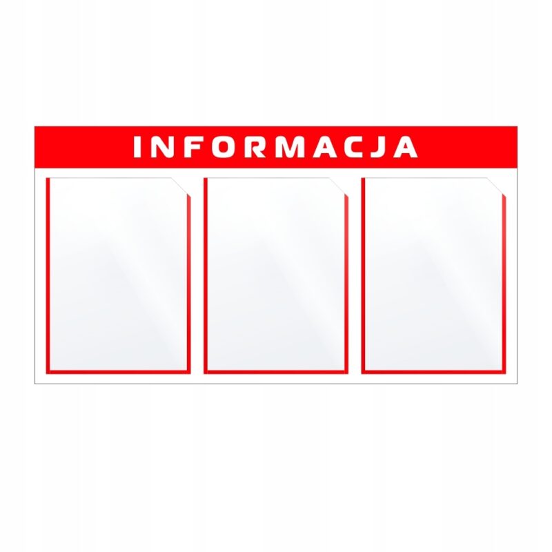 Tablica informacyjna na 3 kartki a4