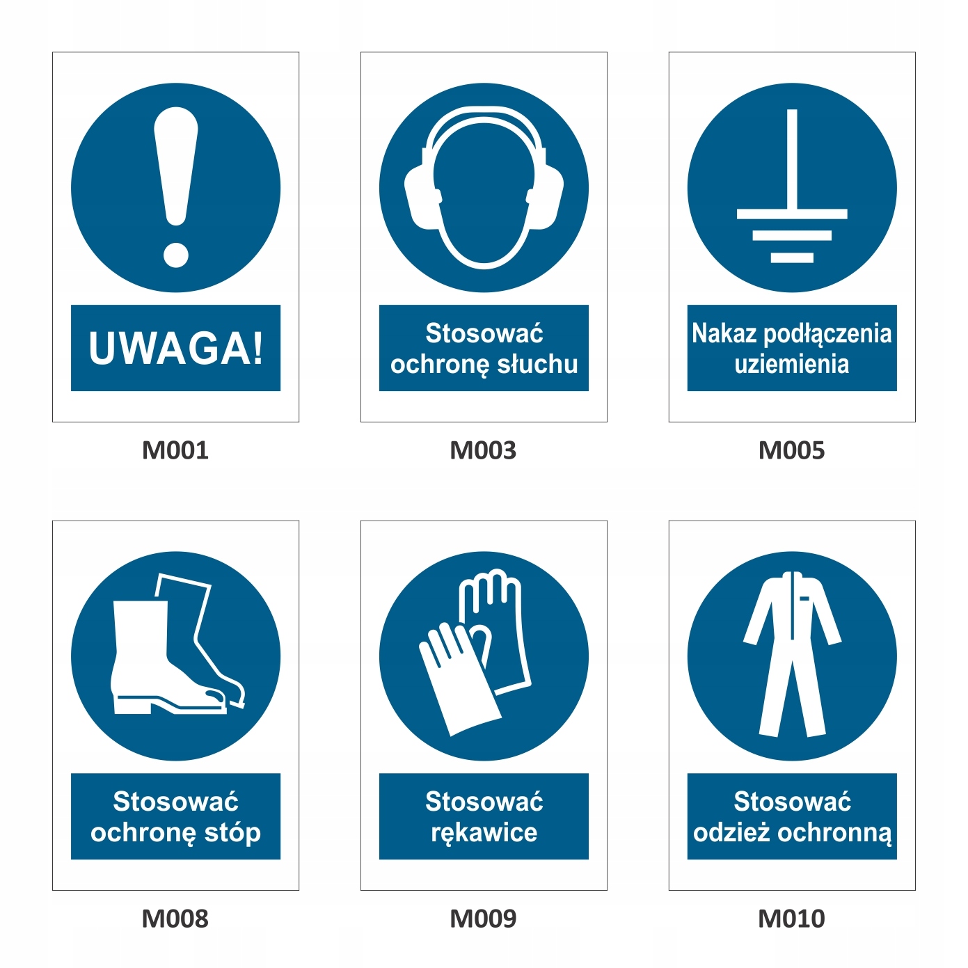 Tabliczka bhp nakazu z podpisem 30x20 CM - obrazek 2