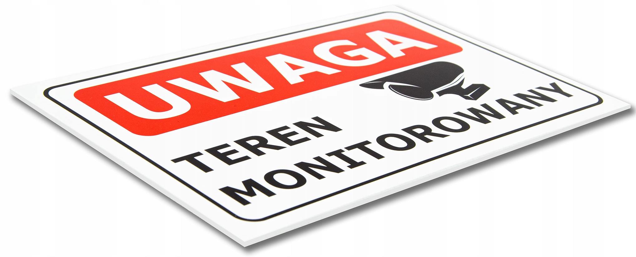 Tabliczka informacyjna: obiekt monitorowany, teren monitorowany Tabliczka informacyjna: obiekt monitorowany, teren monitorowany