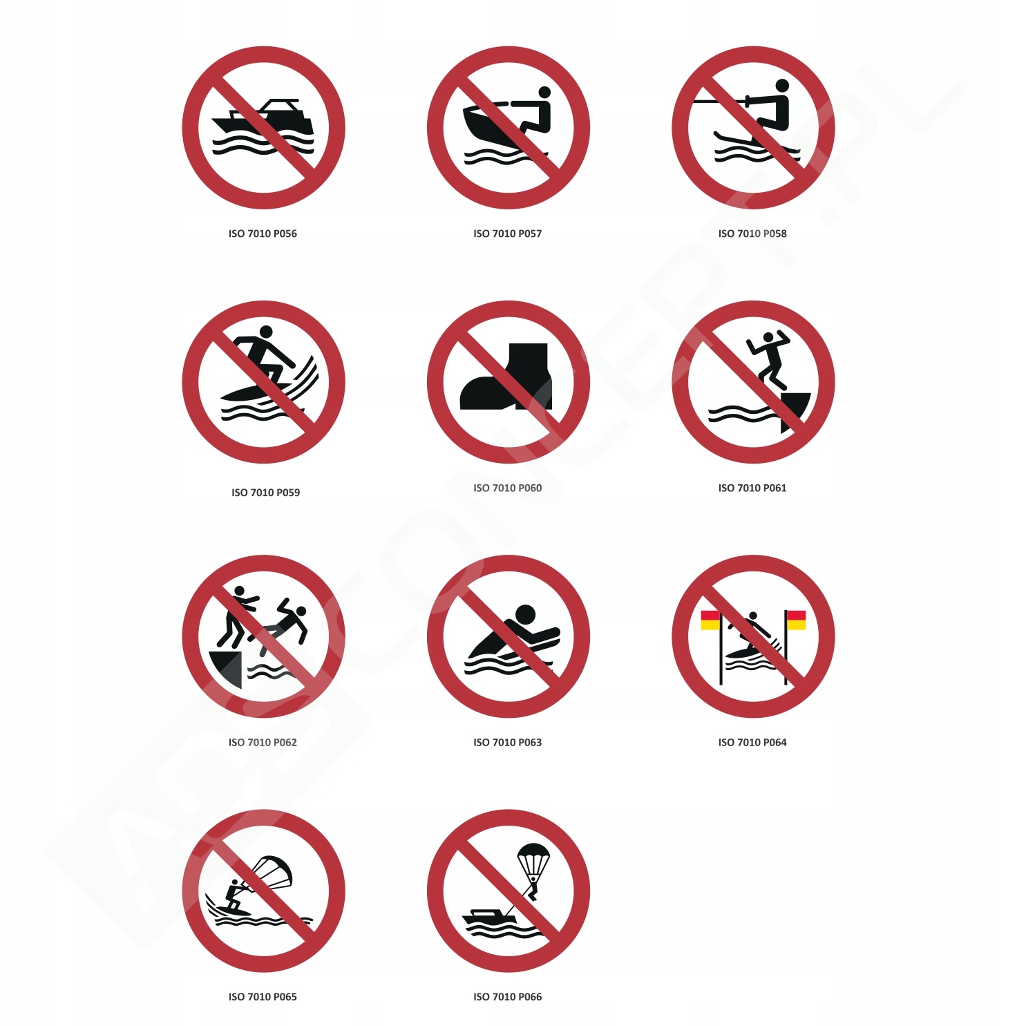 znaki bhp naklejki p056-p066