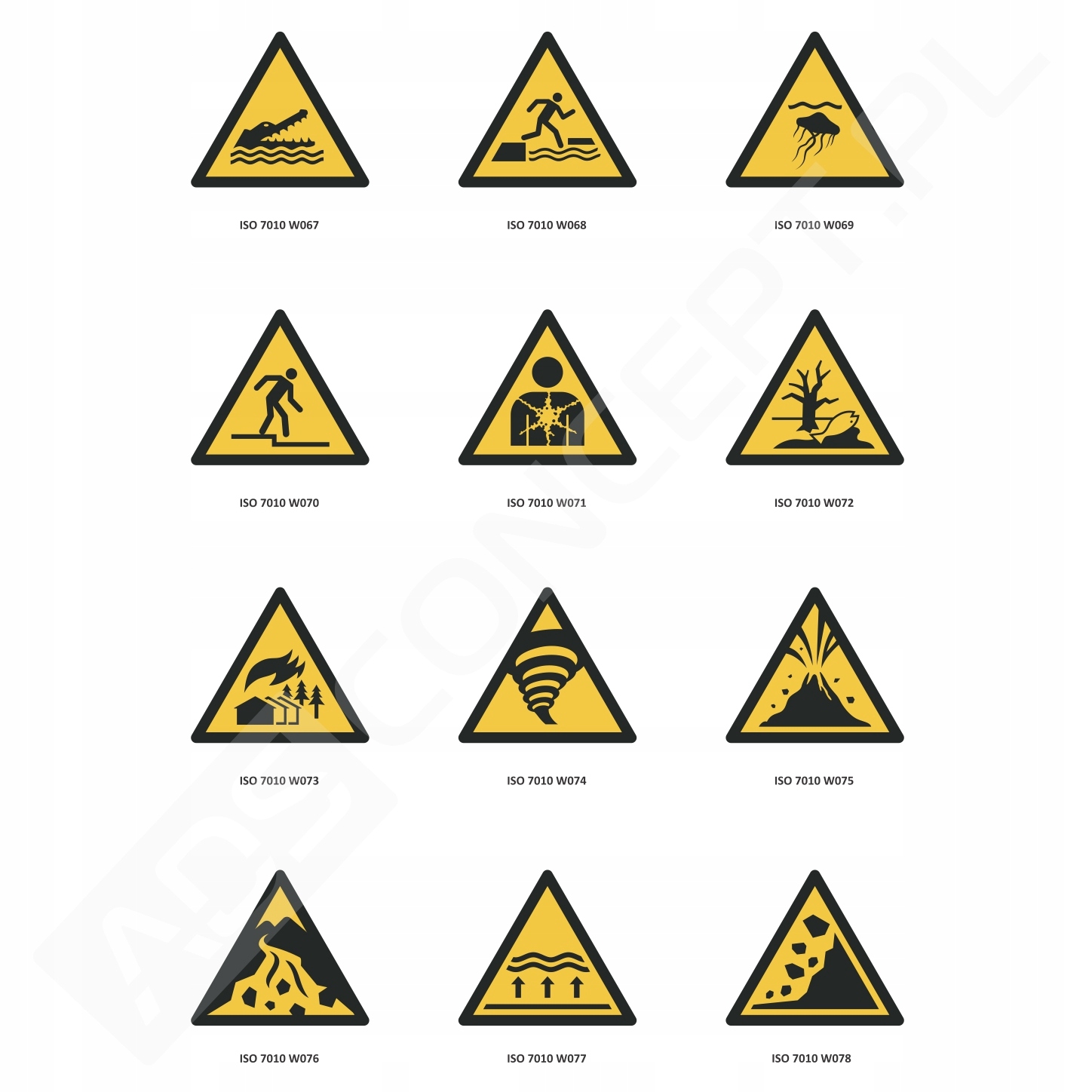 Zestaw wzorów W067–W078